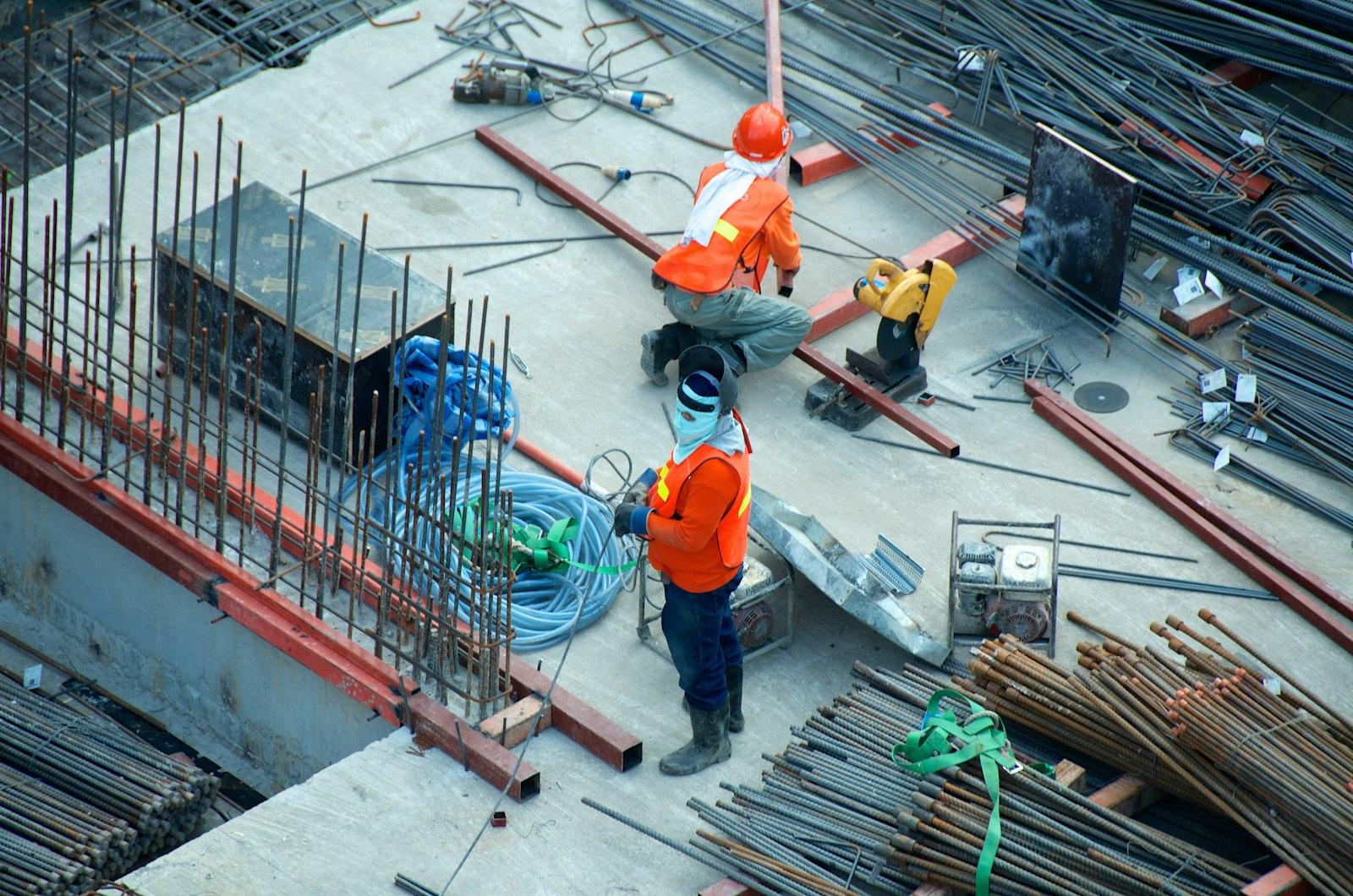 Sitio de construcción en el Caribe